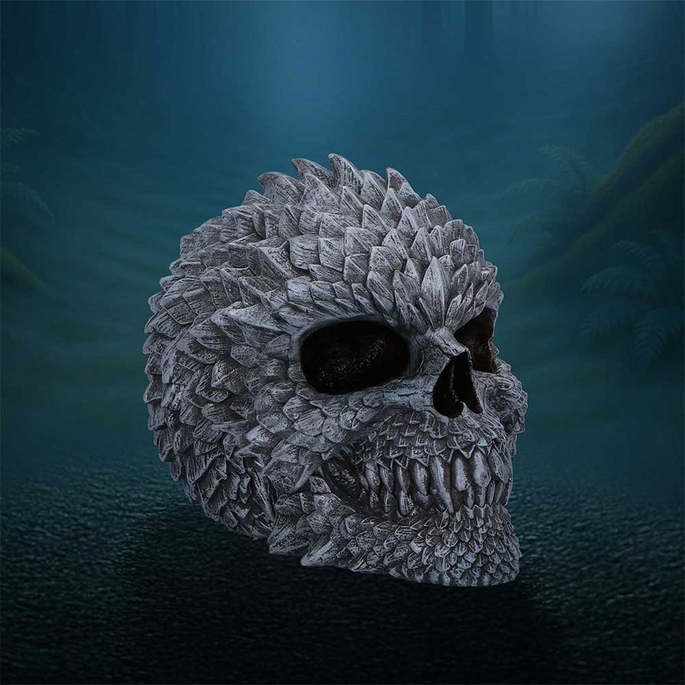 Textured skull sculpture