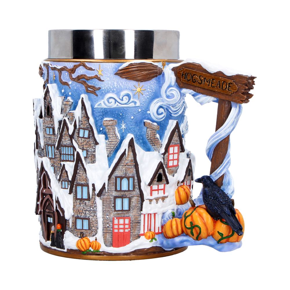 Wizarding World tankard side view showing village houses