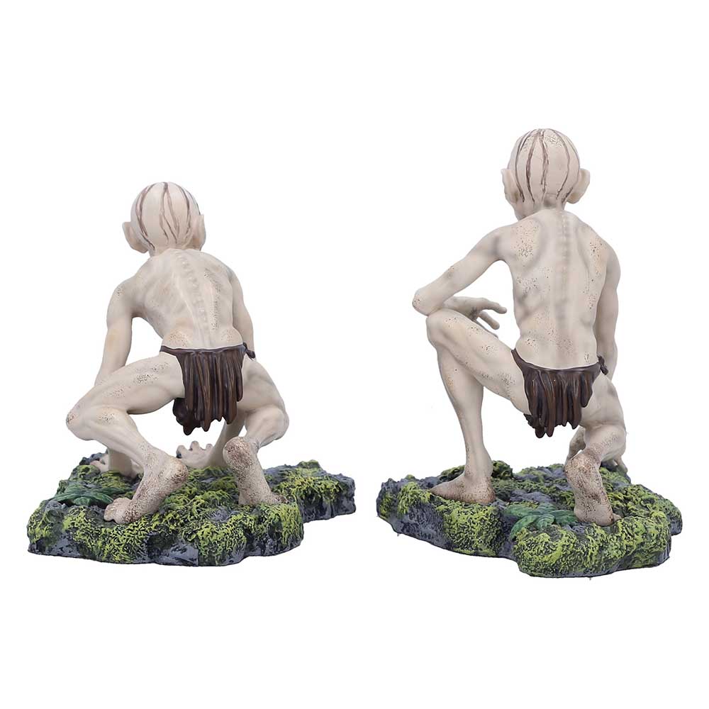 Back view of Lord of the Rings Gollum and Sméagol figurine set