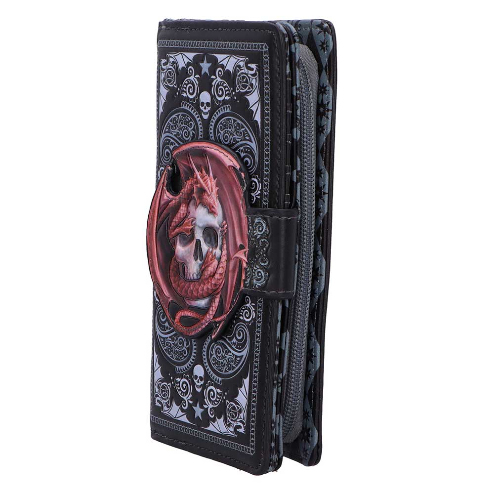 Purse with skull and dragon design