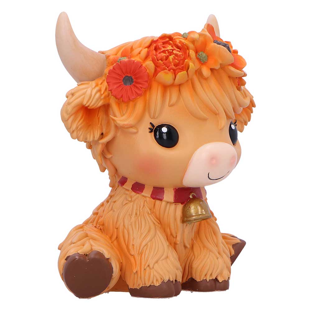 Floral animal cow ornament