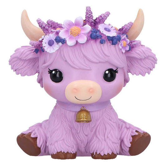 Purple cow with floral headband
