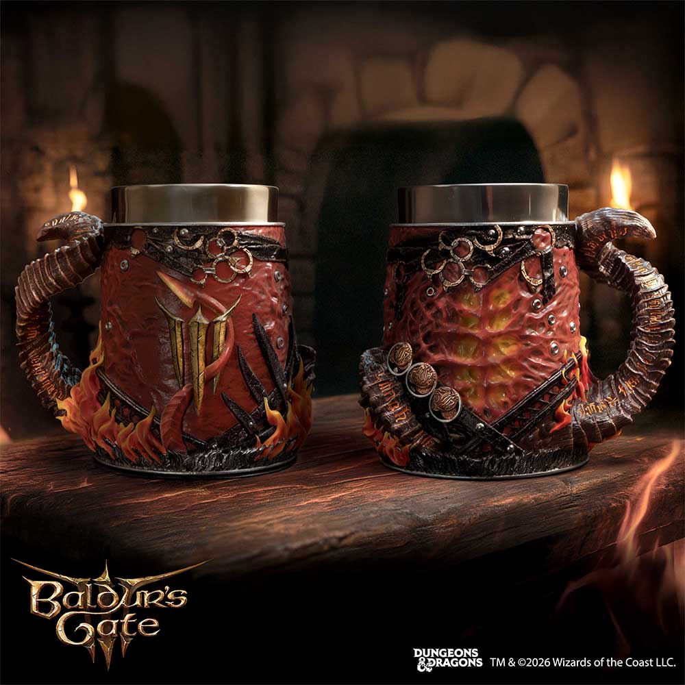Hand-painted Karlach tankard fantasy collectible