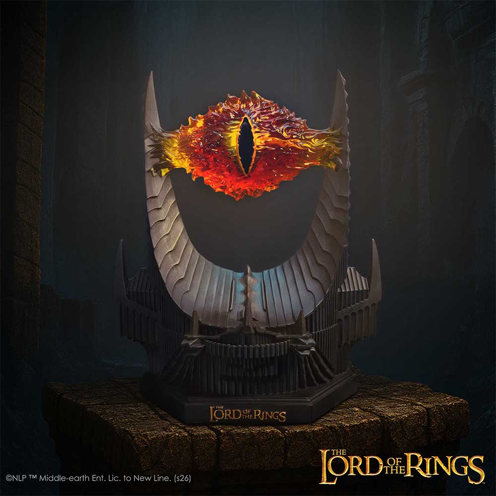 Lord of the Rings Eye of Sauron lamp with Barad-dur design
