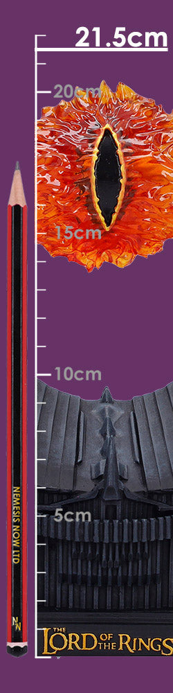 Eye of Sauron lamp showing size scale and proportions