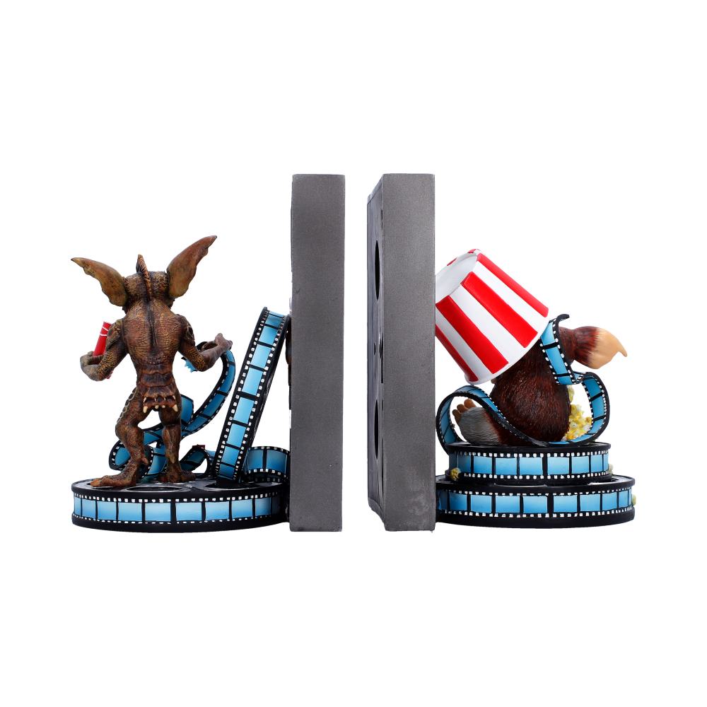 Back view of Gremlins VHS bookends showing vintage tape design