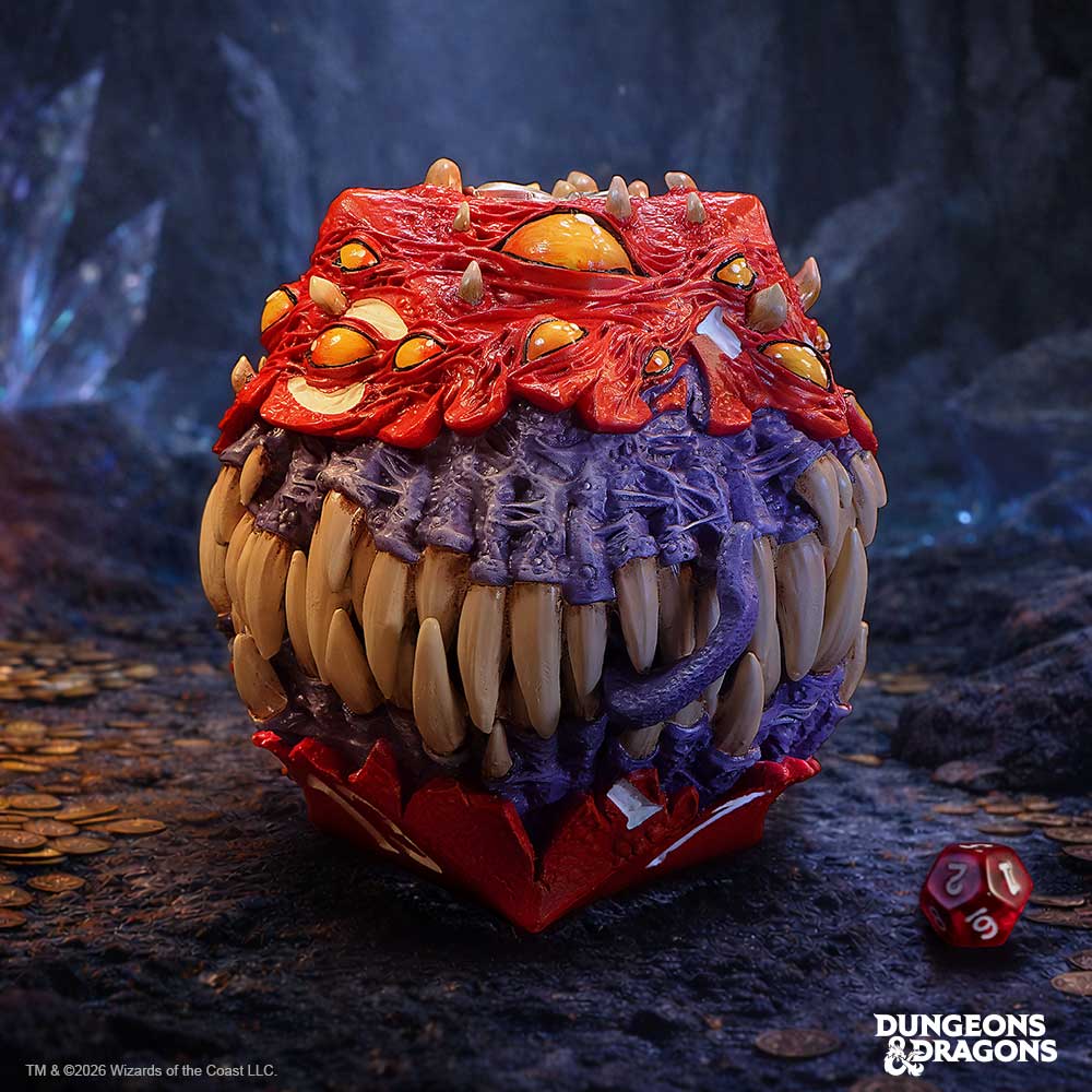 Hand-painted Dungeons & Dragons mimic ornament