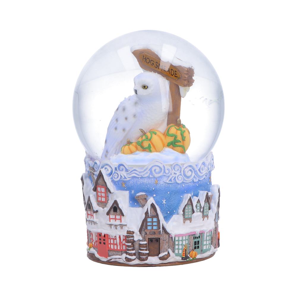 Hogsmeade Village snow globe side view detail