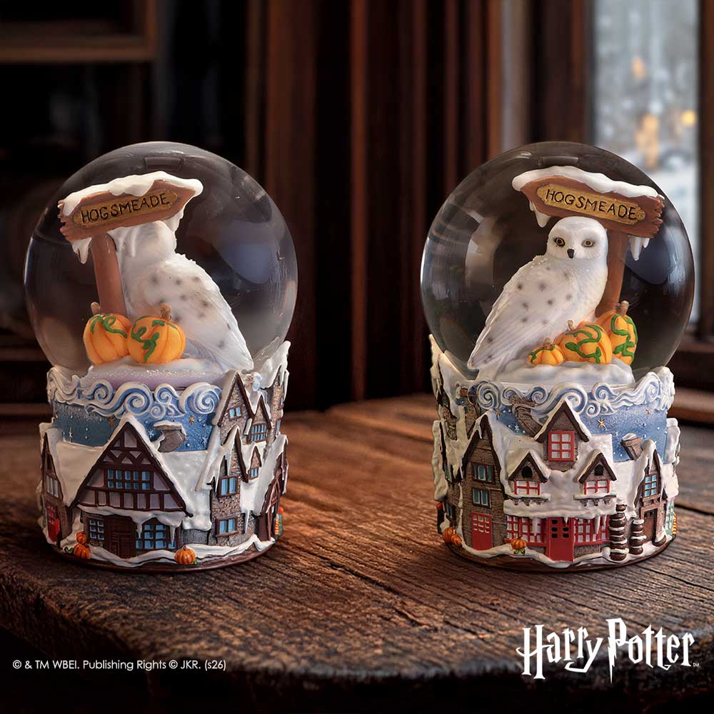 Hand-painted Hogsmeade snow globe collectible