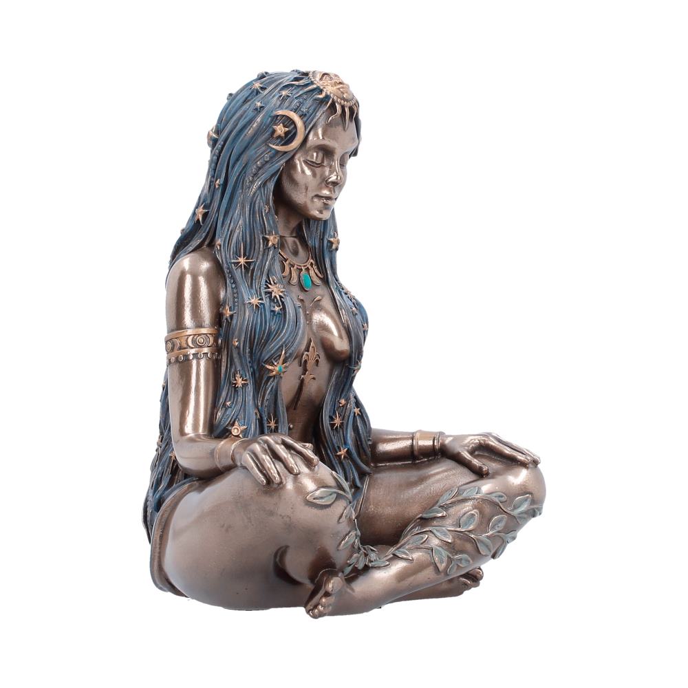 Bronze celestial goddess figurine in meditative pose