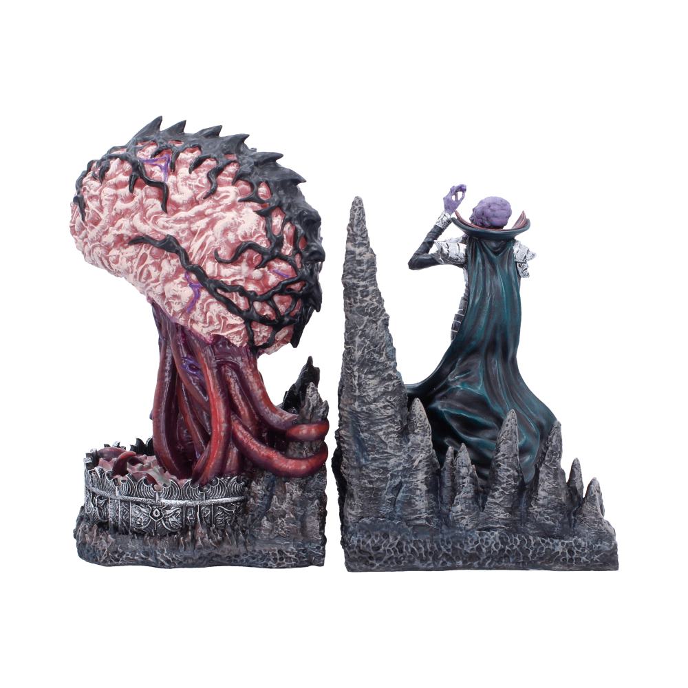 Rear view of Official D&D Mind Flayer and Elder Brain resin bookends