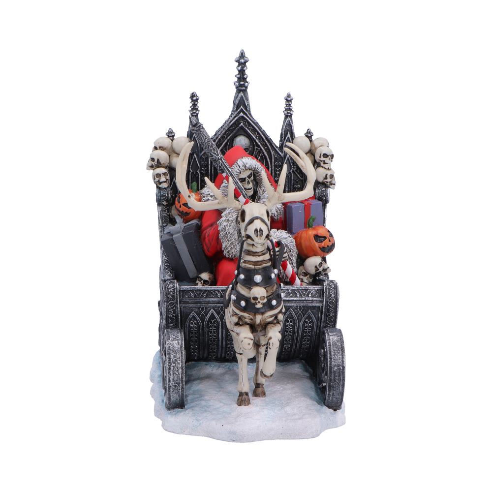 Gothic Santa Reaper sleigh ornament