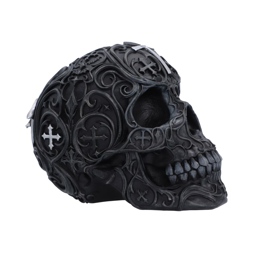 Prince of Darkness skull with silver bat emblem