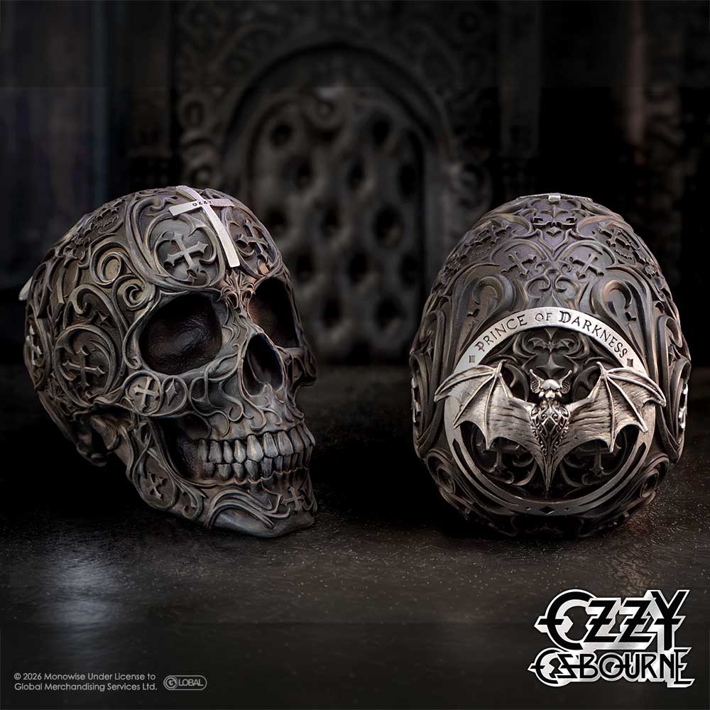 Ozzy Osbourne heavy metal skull collectible