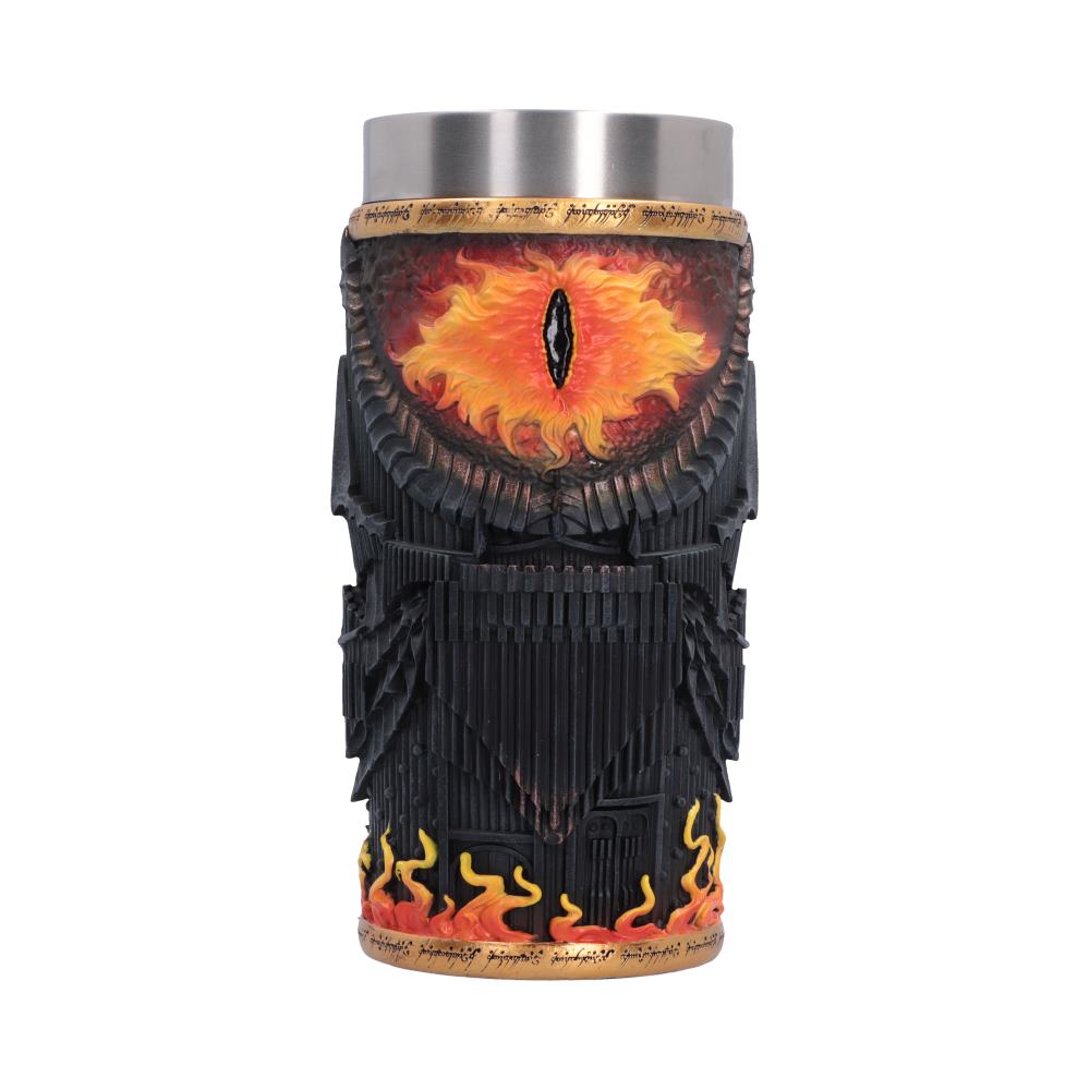 Rear view featuring the Eye of Sauron on collectible drinkware