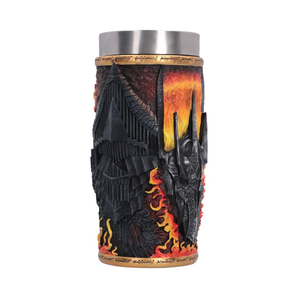 Hand-painted details on The Lord of the Rings Sauron collectible for fantasy and Middle-earth collectors