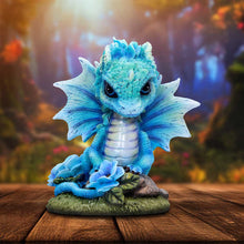 Load image into Gallery viewer, Blue Poppy Flower Dragon 11cm
