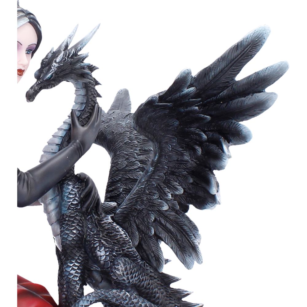 Black dragon figurine detail with textured scales