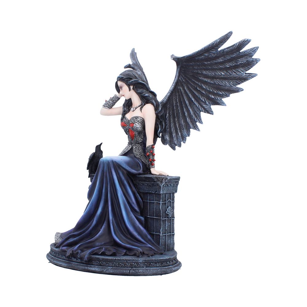Ravynne fairy figurine side view showing wings and dress