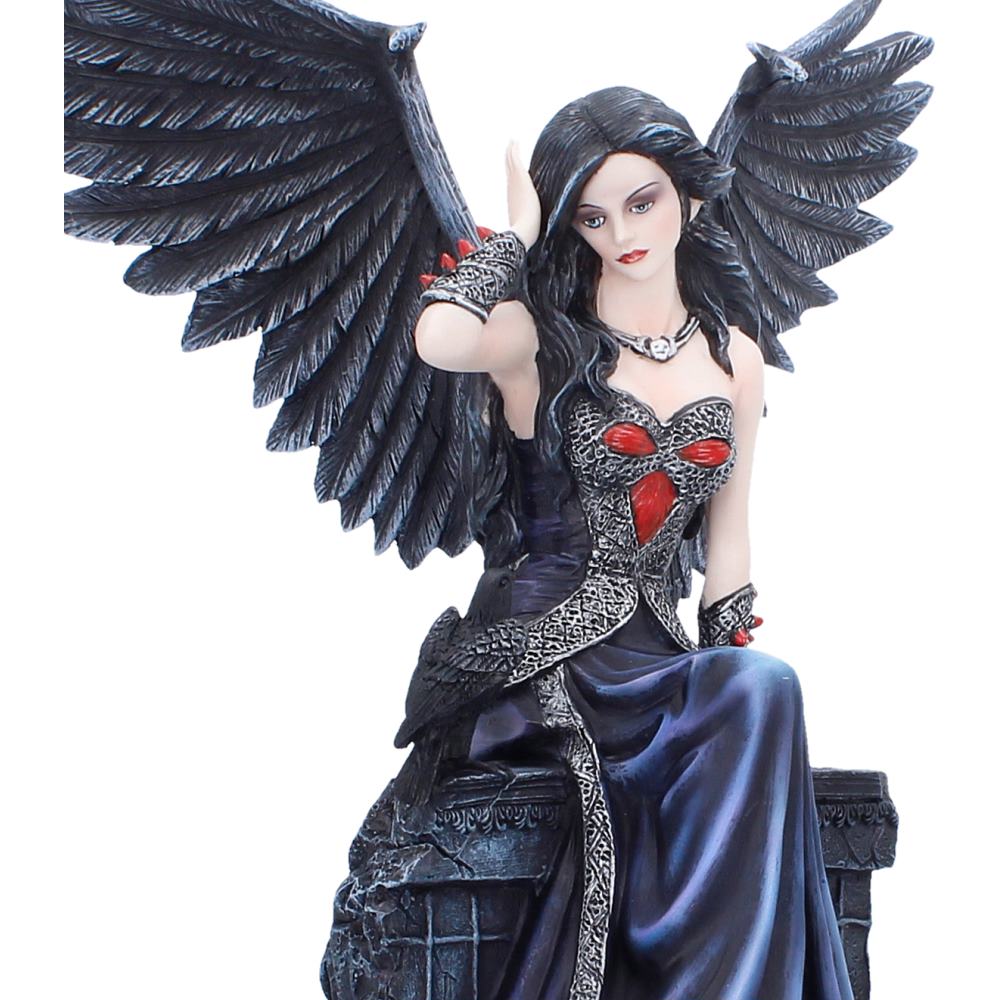 Close-up of Ravynne gothic fairy face and dark hair detail