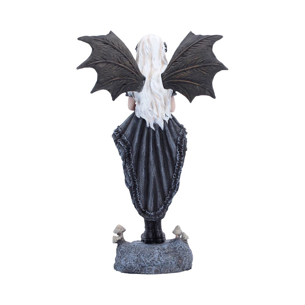 Back view of Second Sight gothic fairy figurine 22.7cm showing bat wings detail