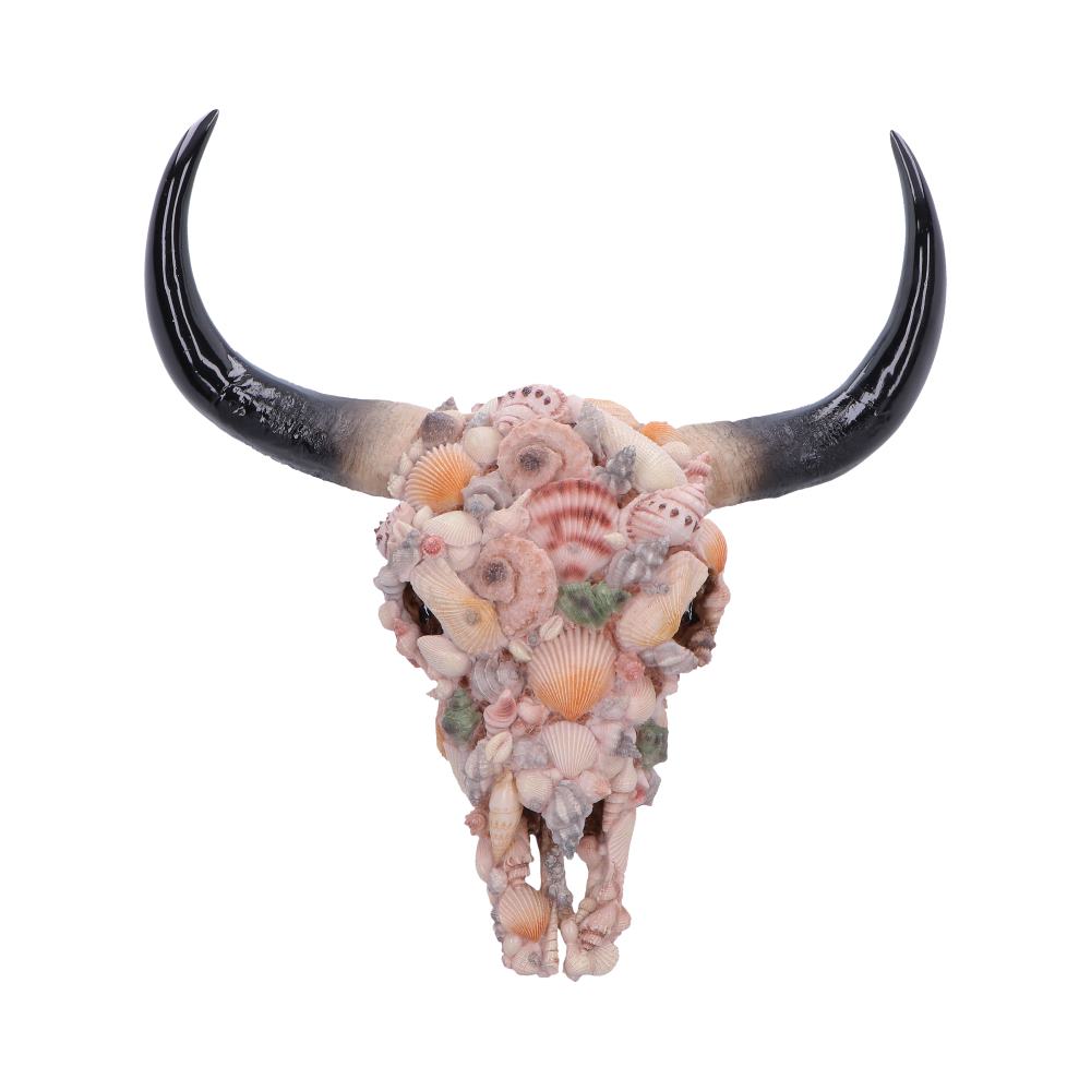 Ocean Crown bull skull ornament 44cm gothic decor