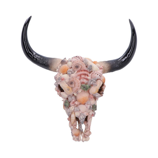 Ocean Crown bull skull ornament 44cm gothic decor