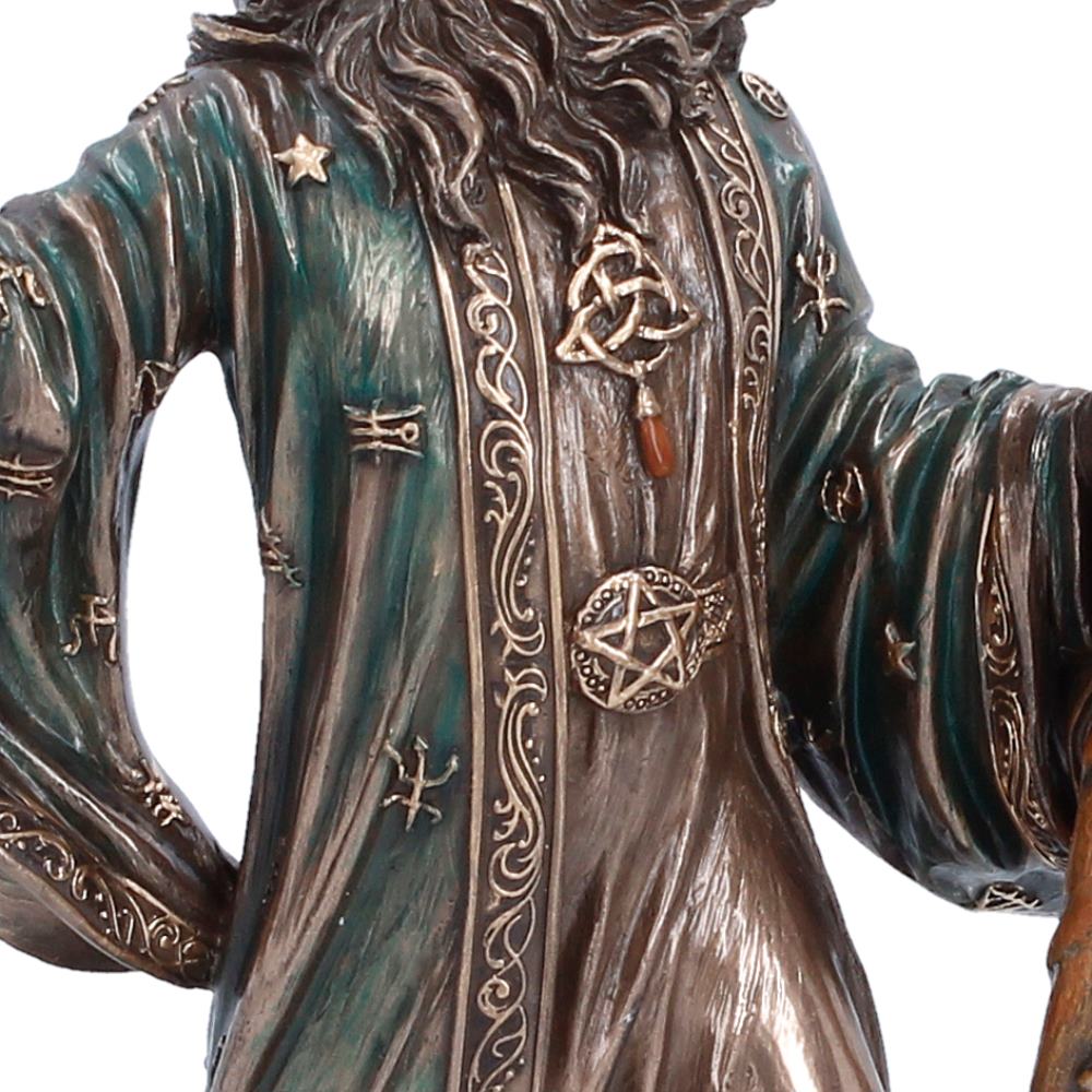 The Sorcerer Wizard Figurine 20cm with detailed clothing featuring symbols and patterns