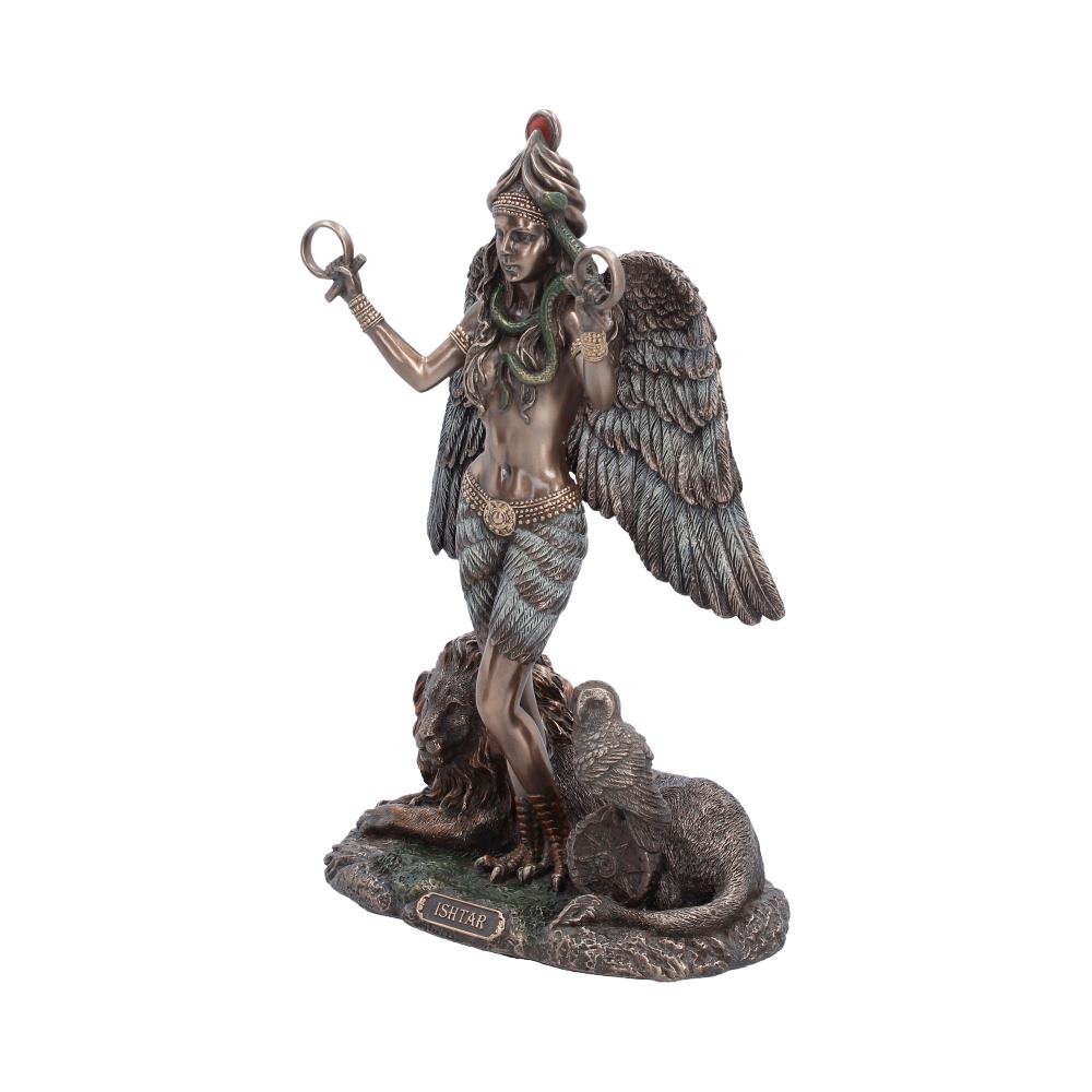 Side view of hand-painted Ishtar mythology Figurine
