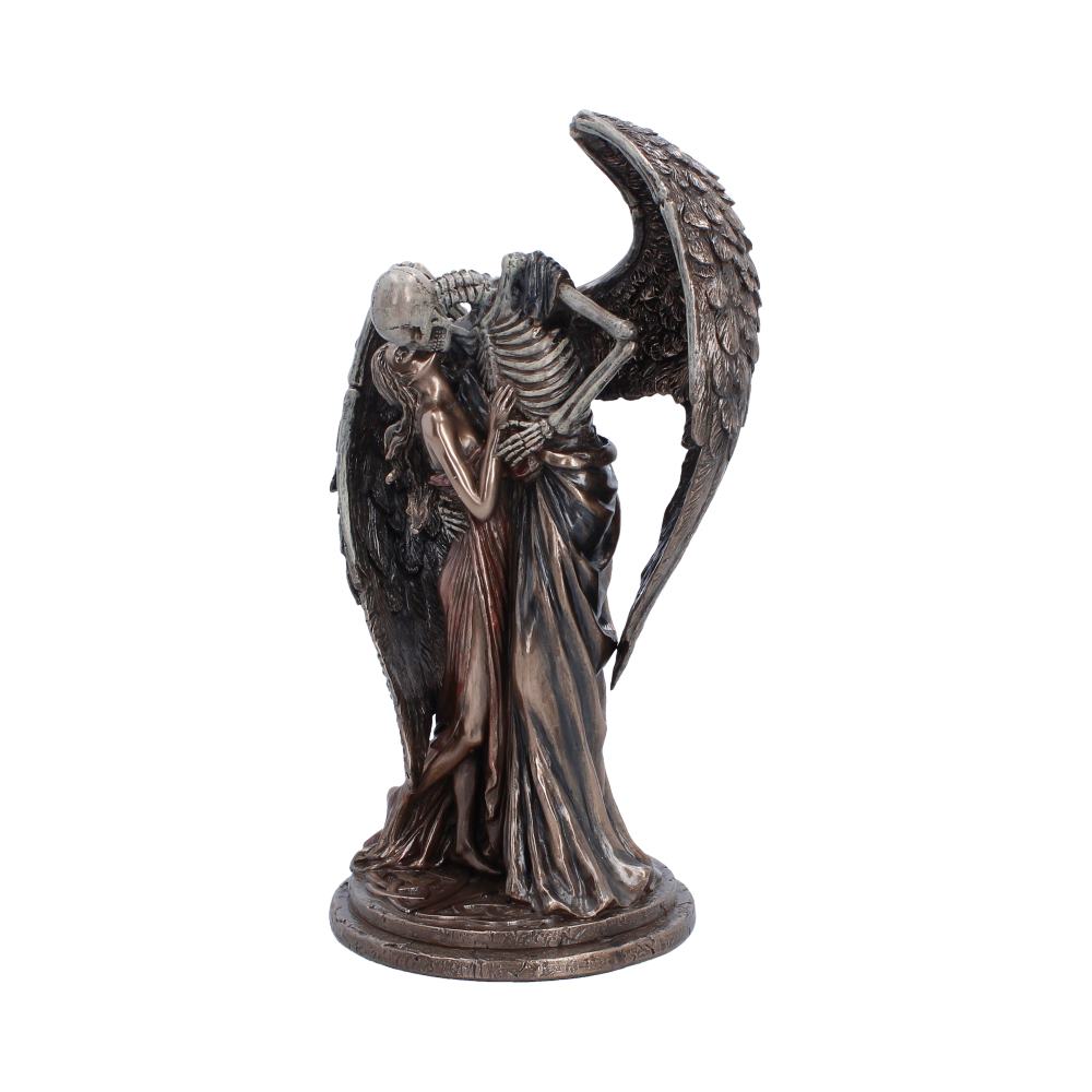 Winged Death embracing woman sculpture