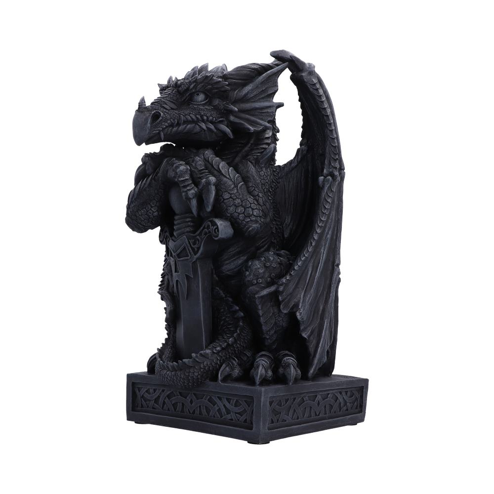 Ironblade Sentinel dragon figurine showing detailed wings and tail wrapped around sword
