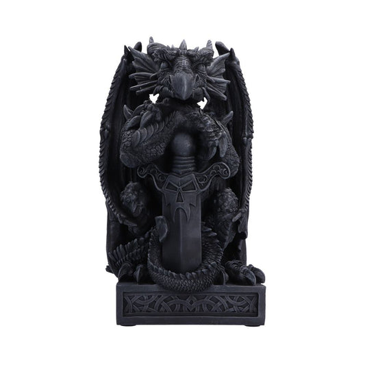 Ironblade Sentinel Dragon Figurine 40.6cm grey stone effect