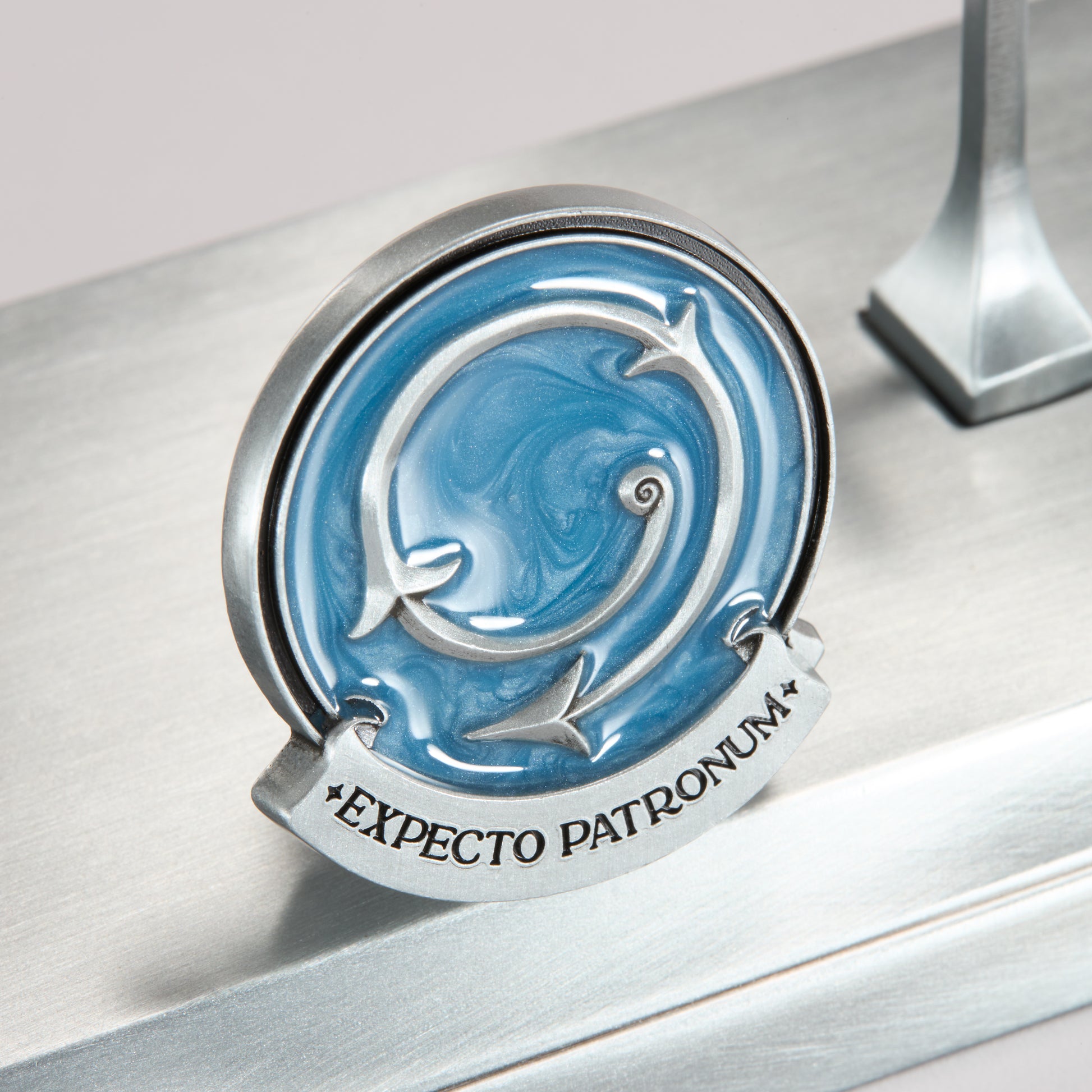 Exclusive Patronus pin with incantation detail