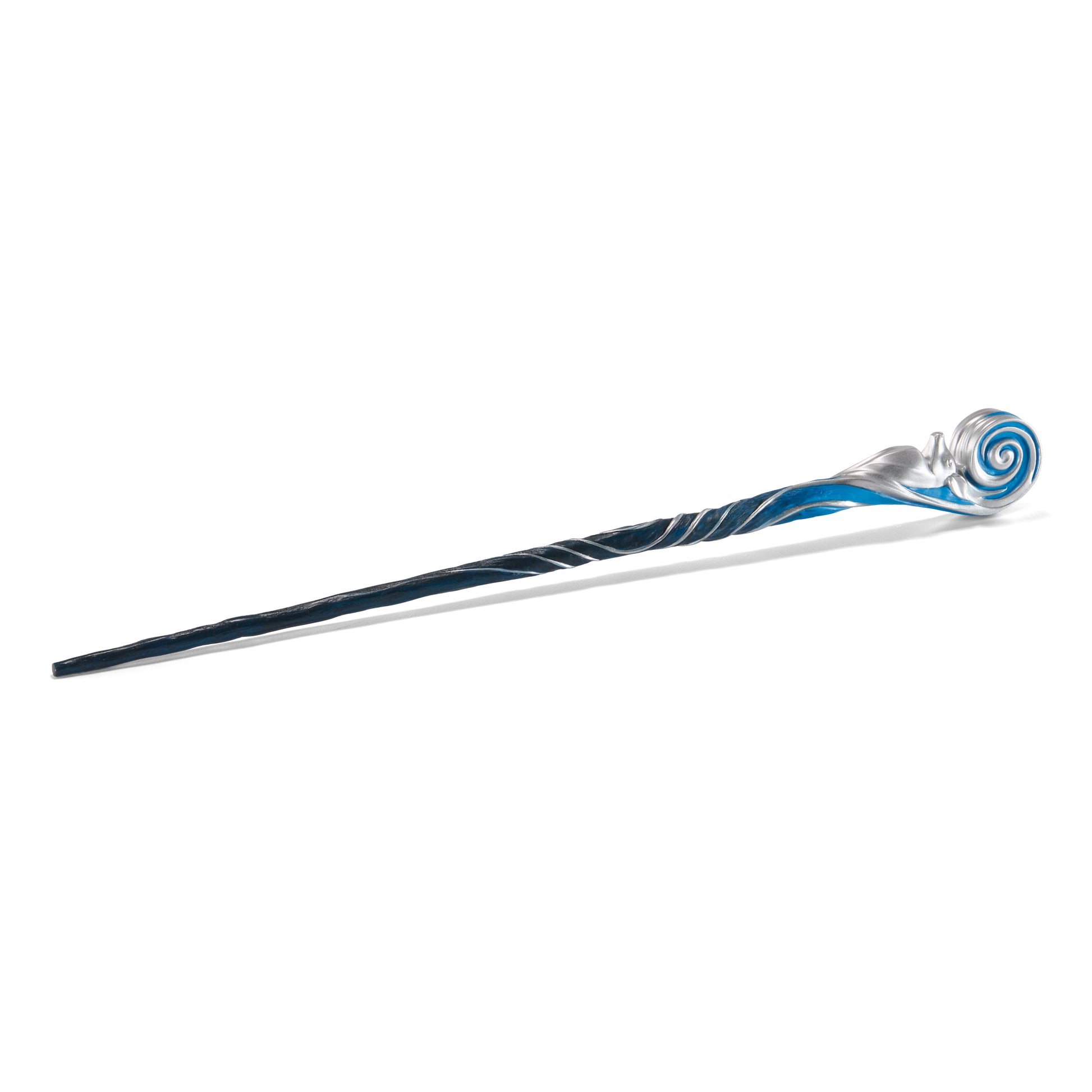 Decorative wand with blue and silver design