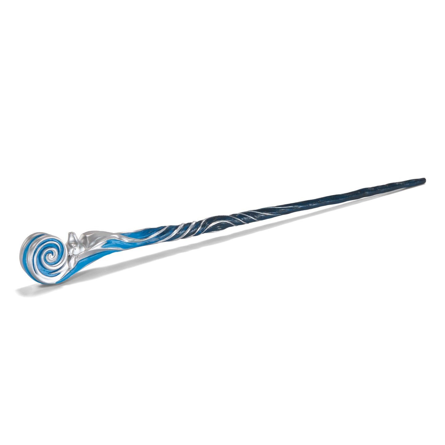 Patronus wand with stag handle detail silver blue design