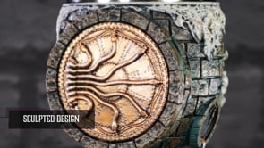 Harry Potter Chamber of Secrets Collectible Goblet video showcasing the Chamber of Secrets entrance, sculpted Basilisk stem, removable stainless steel insert, and hand-painted resin craftsmanship.