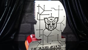 Transformers Optimus Prime Bookends video showing Generation One sculpting, Cybertronian base detailing, chrome-effect sides, and hand-painted finish