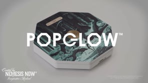 Corpse Bride Foldable Lamp video showing printed artwork, touch-activated lighting, and foldable design