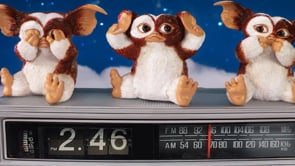 Gremlins Three Wise Gizmo Figurine Set video showing See No Evil, Hear No Evil, Speak No Evil poses and detailed craftsmanship