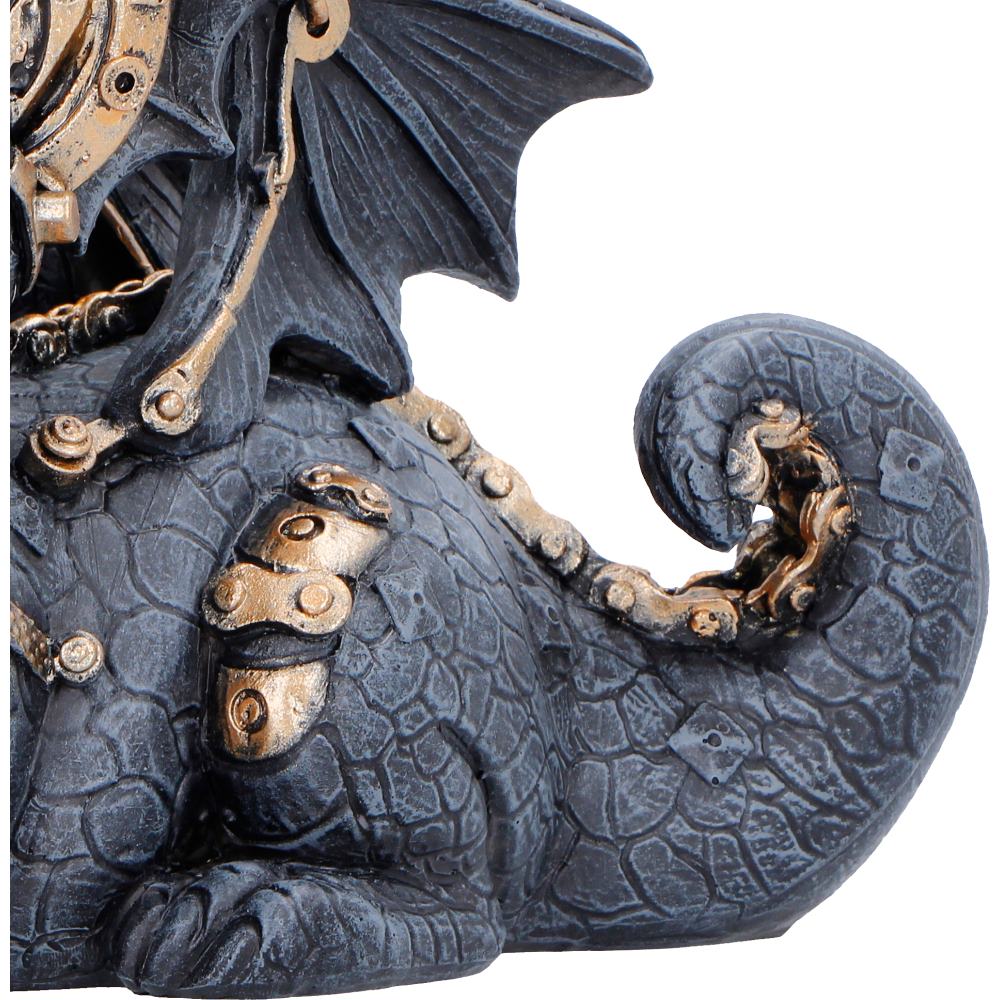 Steampunk dragon showing bronze gear detailing