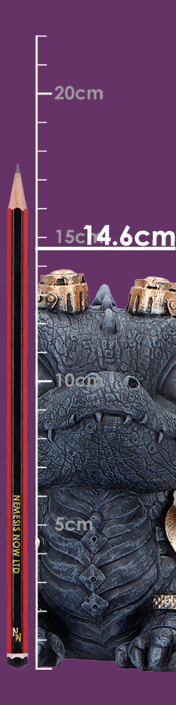 Steampunk dragon figurine showing full size  detail