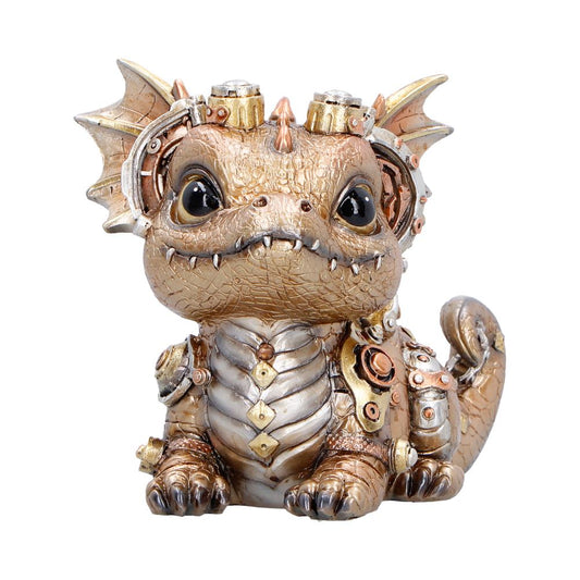 Gearling gold dragon figurine 15cm steampunk ornament