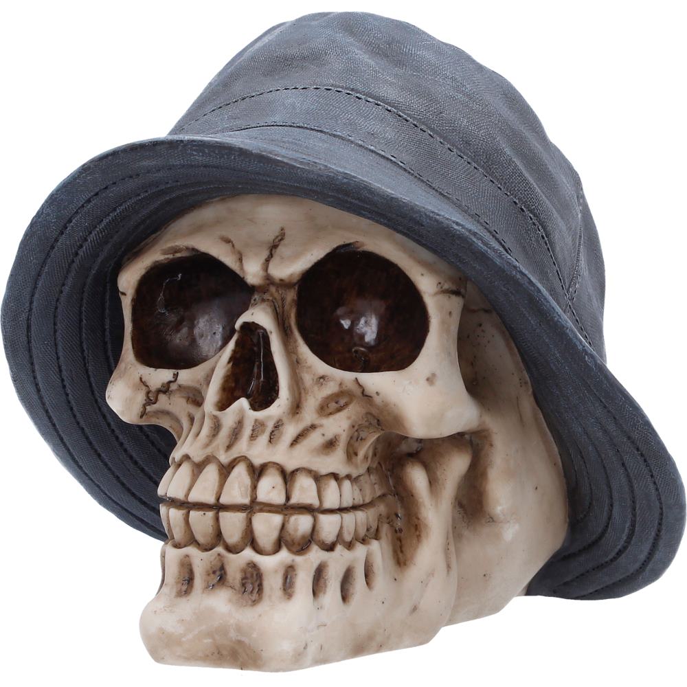 Hand-painted gothic skull with 90s-inspired style