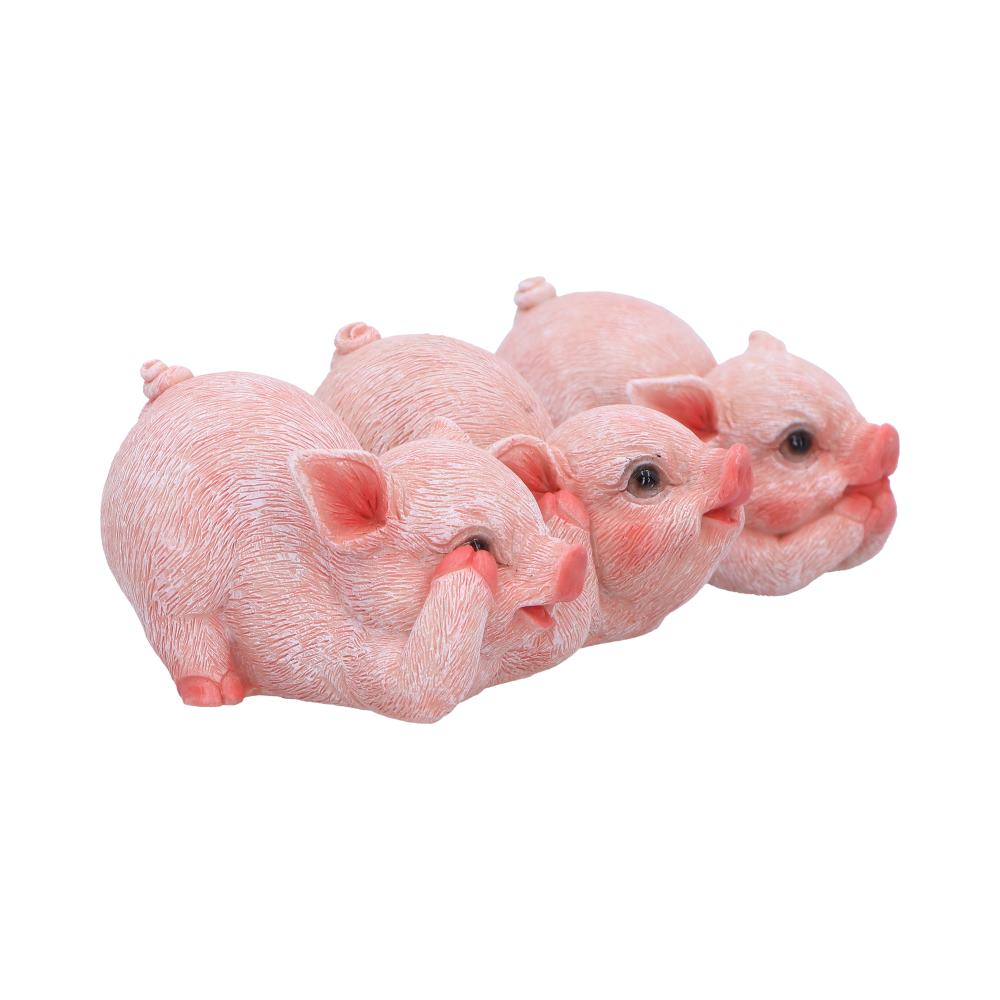 Three Wise Playful Pigs 5.2cm