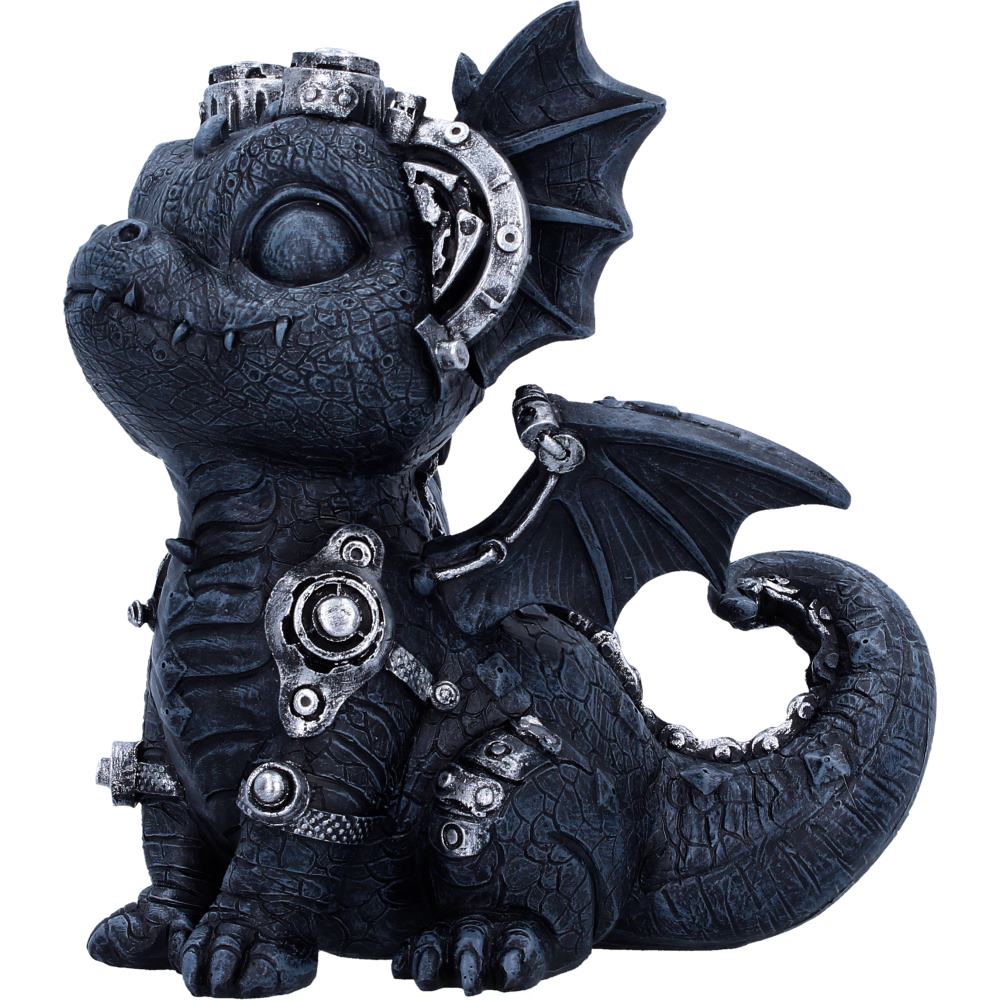 Cute steampunk dragon with goggles and upright pose