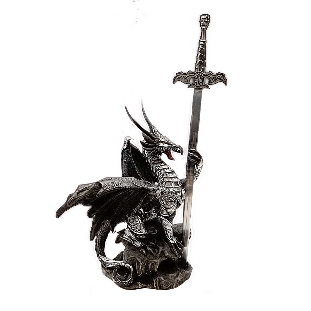 Keeper of the Blade dragon figurine 33cm gothic ornament
