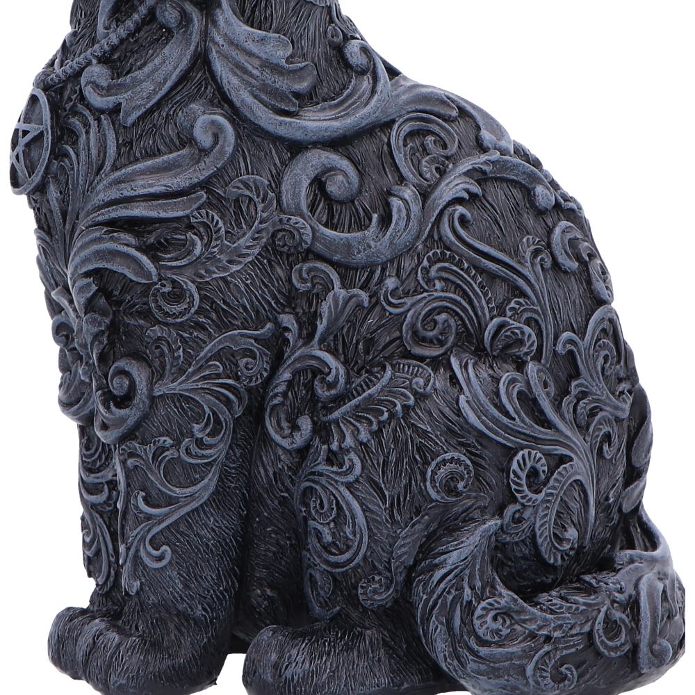 Decorative cat figurine with intricate patterns