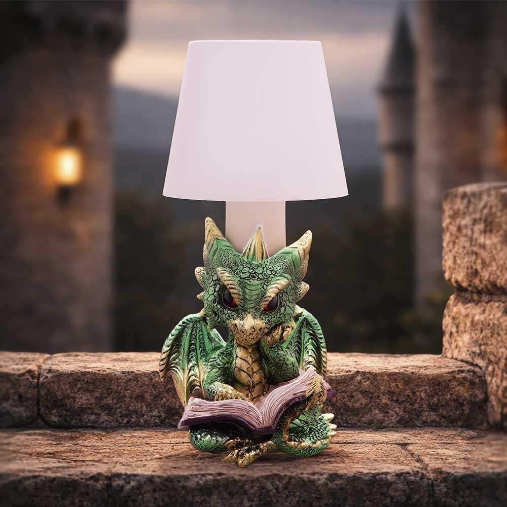 LED dragon lamp illuminated on display