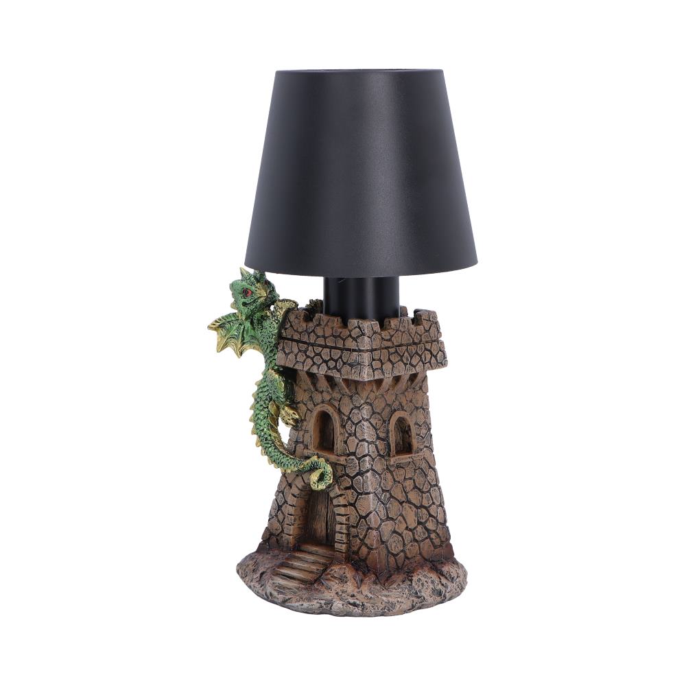 Fantasy castle lamp side view showing detail