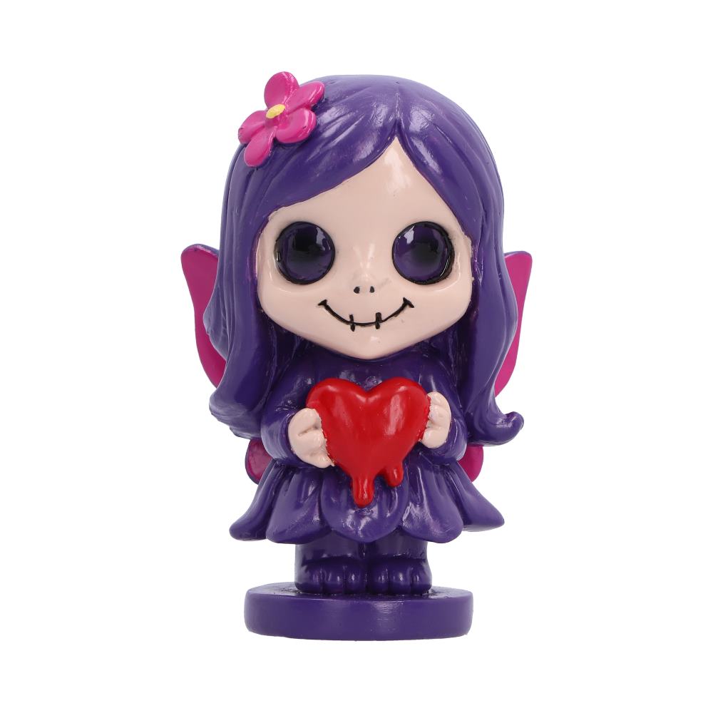 Spirit Fairy Mirella Figurine 8.1cm by Nemesis Now gothic fairy with purple dress and pink wings
